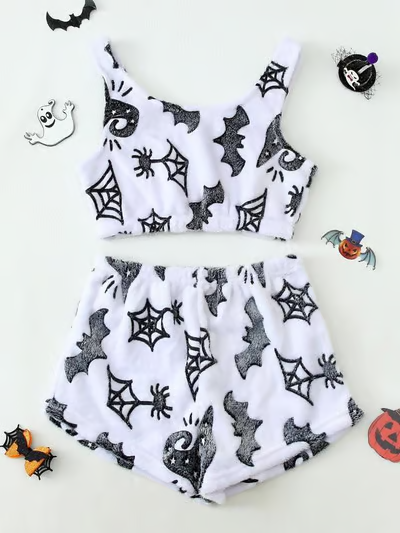 NEW Glowing Spooky PJ Set